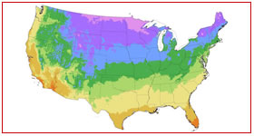 USDA Plant Hardiness Zone Map